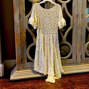 Joyfolie cream off white soft lace dress sz 12